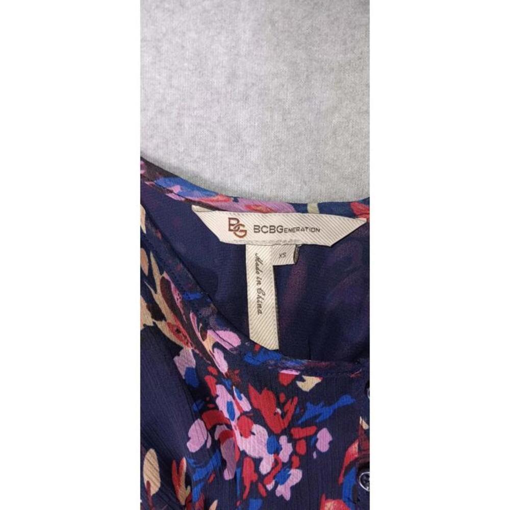 Bcbgeneration Mini dress Womens Size XS Multicolor Floral Spaghetti Strap... - Picture 2 of 11